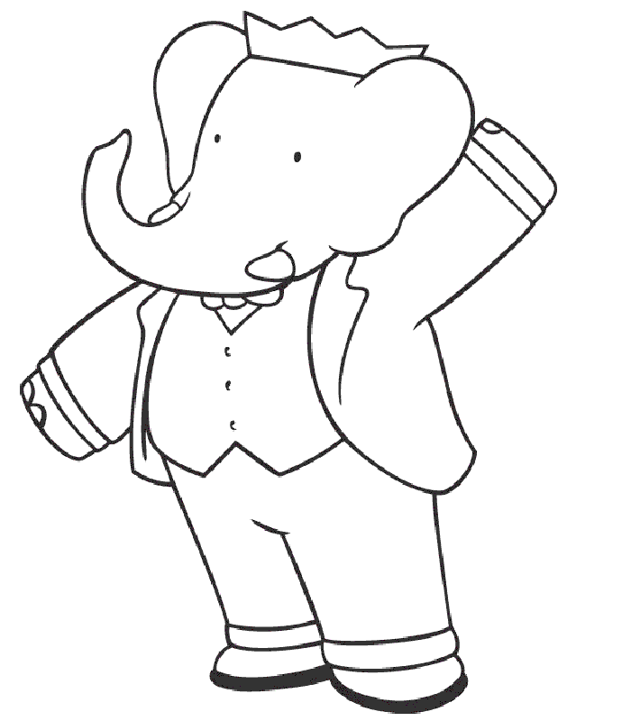 Coloring page: Babar (Cartoons) #27851 - Free Printable Coloring Pages
