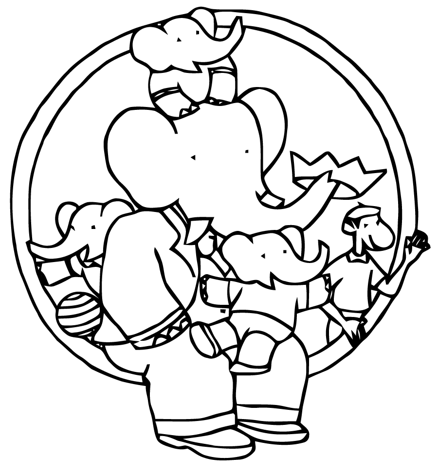 Coloring page: Babar (Cartoons) #27862 - Free Printable Coloring Pages