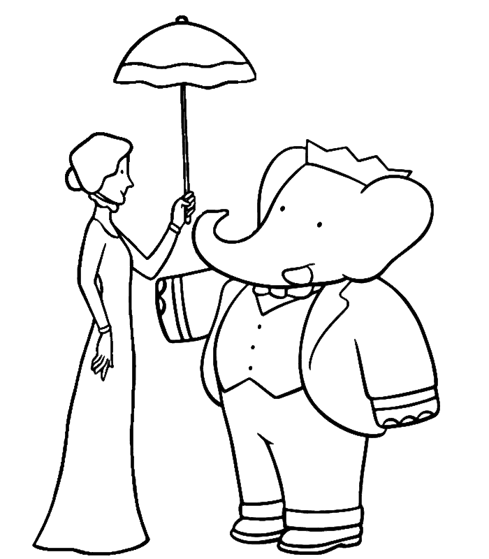 Coloring page: Babar (Cartoons) #27869 - Free Printable Coloring Pages