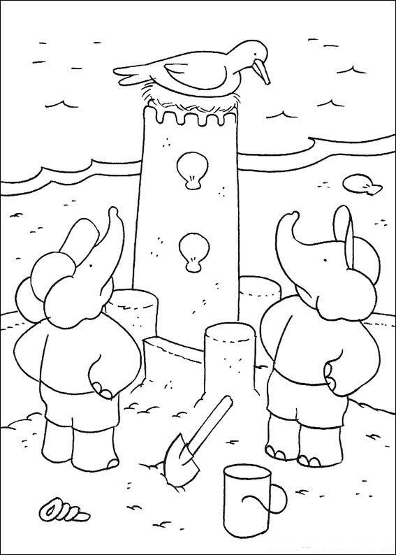 Coloring page: Babar (Cartoons) #27871 - Free Printable Coloring Pages