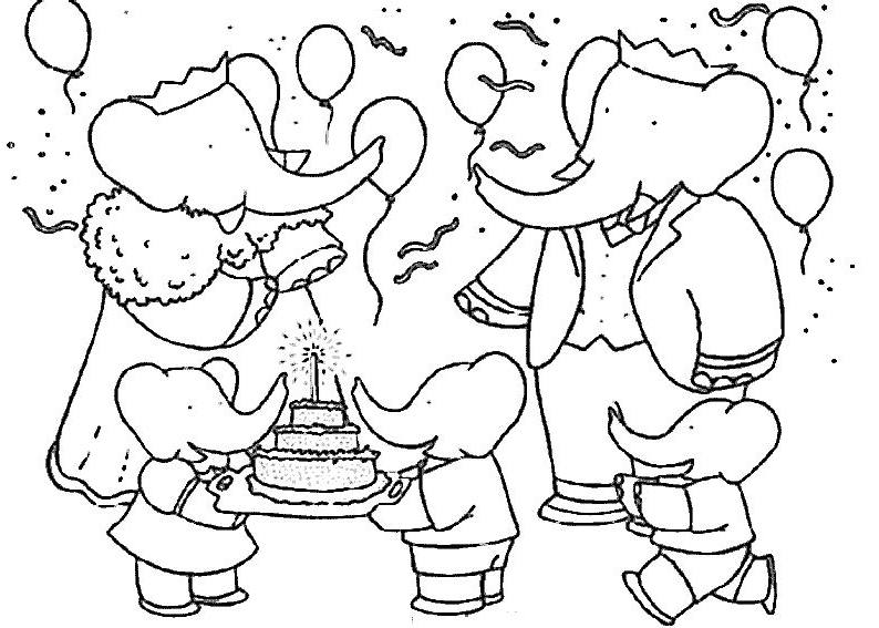 Coloring page: Babar (Cartoons) #27879 - Free Printable Coloring Pages