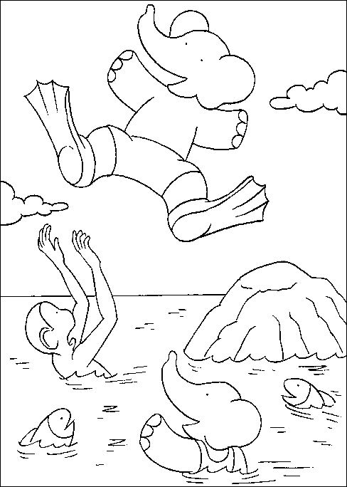 Coloring page: Babar (Cartoons) #27882 - Free Printable Coloring Pages