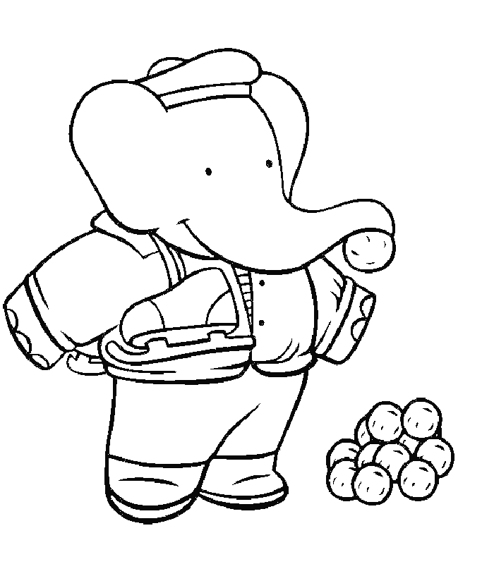 Coloring page: Babar (Cartoons) #27887 - Free Printable Coloring Pages