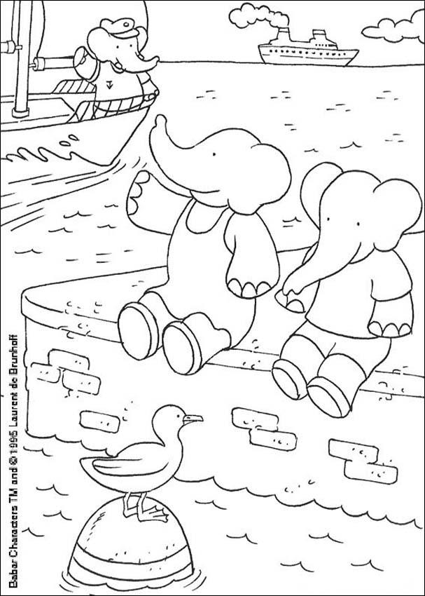 Coloring page: Babar (Cartoons) #27899 - Free Printable Coloring Pages