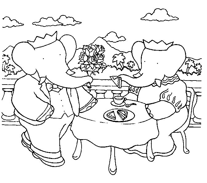 Coloring page: Babar (Cartoons) #27919 - Free Printable Coloring Pages