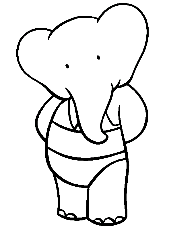 Coloring page: Babar (Cartoons) #27940 - Free Printable Coloring Pages
