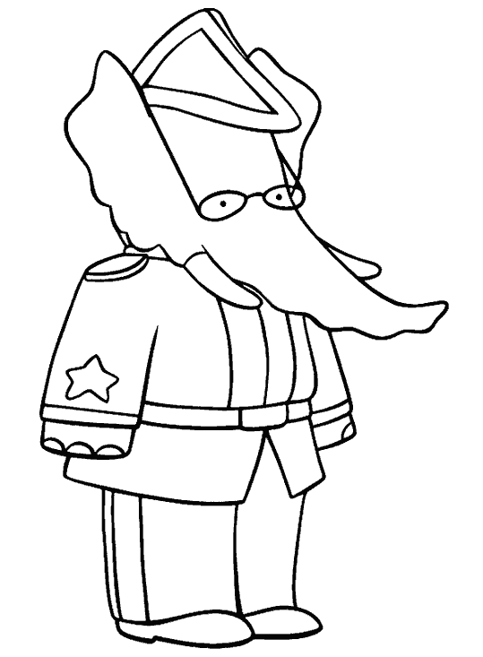 Coloring page: Babar (Cartoons) #27965 - Free Printable Coloring Pages