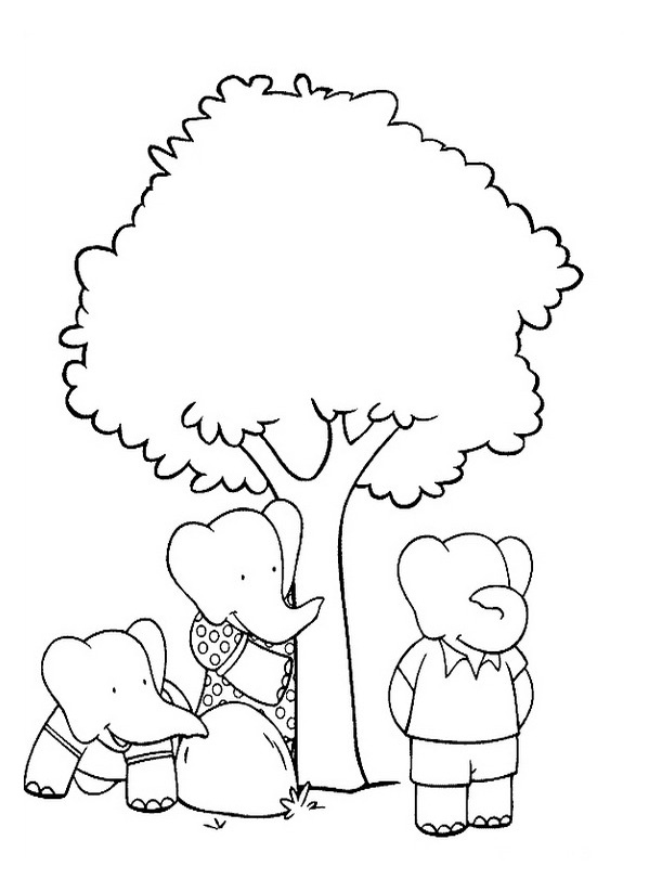 Coloring page: Babar (Cartoons) #27976 - Free Printable Coloring Pages