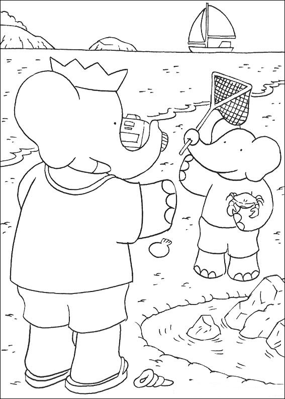 Coloring page: Babar (Cartoons) #27980 - Free Printable Coloring Pages