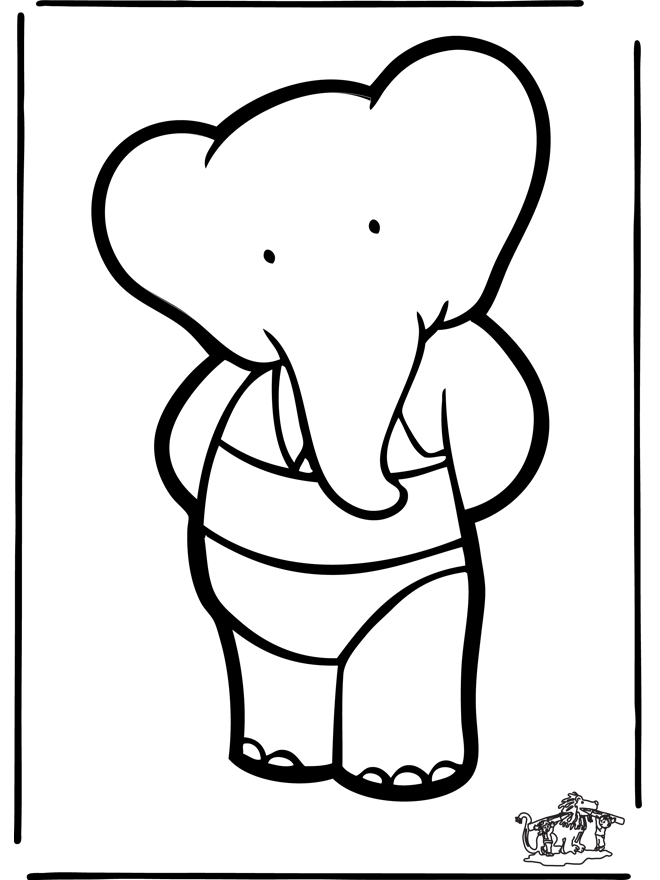 Coloring page: Babar (Cartoons) #27981 - Free Printable Coloring Pages