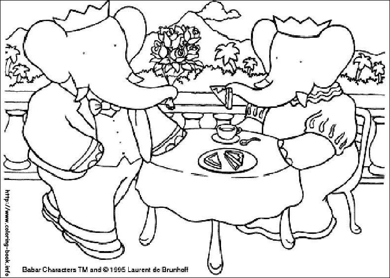 Coloring page: Babar (Cartoons) #27982 - Free Printable Coloring Pages