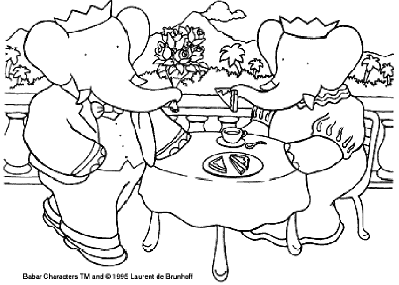 Download 143+ Cartoons Babar Coloring Pages PNG PDF File - Best Fonts