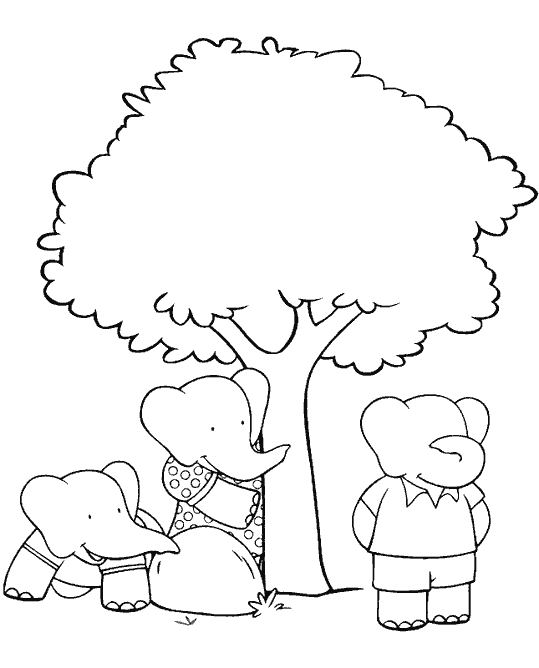 Coloring page: Babar (Cartoons) #27990 - Free Printable Coloring Pages