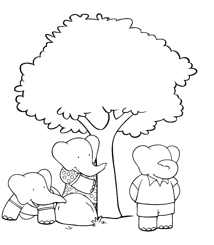 Coloring page: Babar (Cartoons) #27998 - Free Printable Coloring Pages