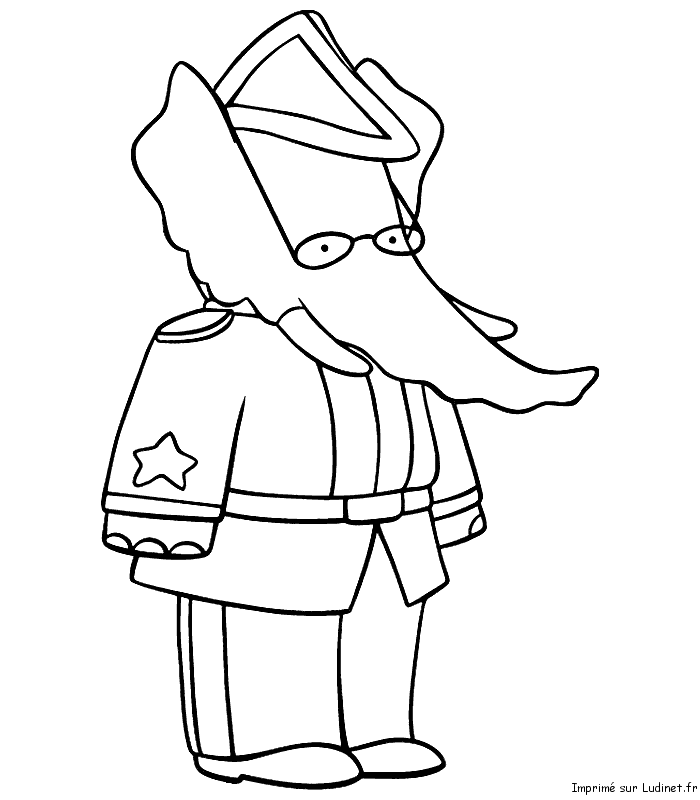 Coloring page: Babar (Cartoons) #27999 - Free Printable Coloring Pages