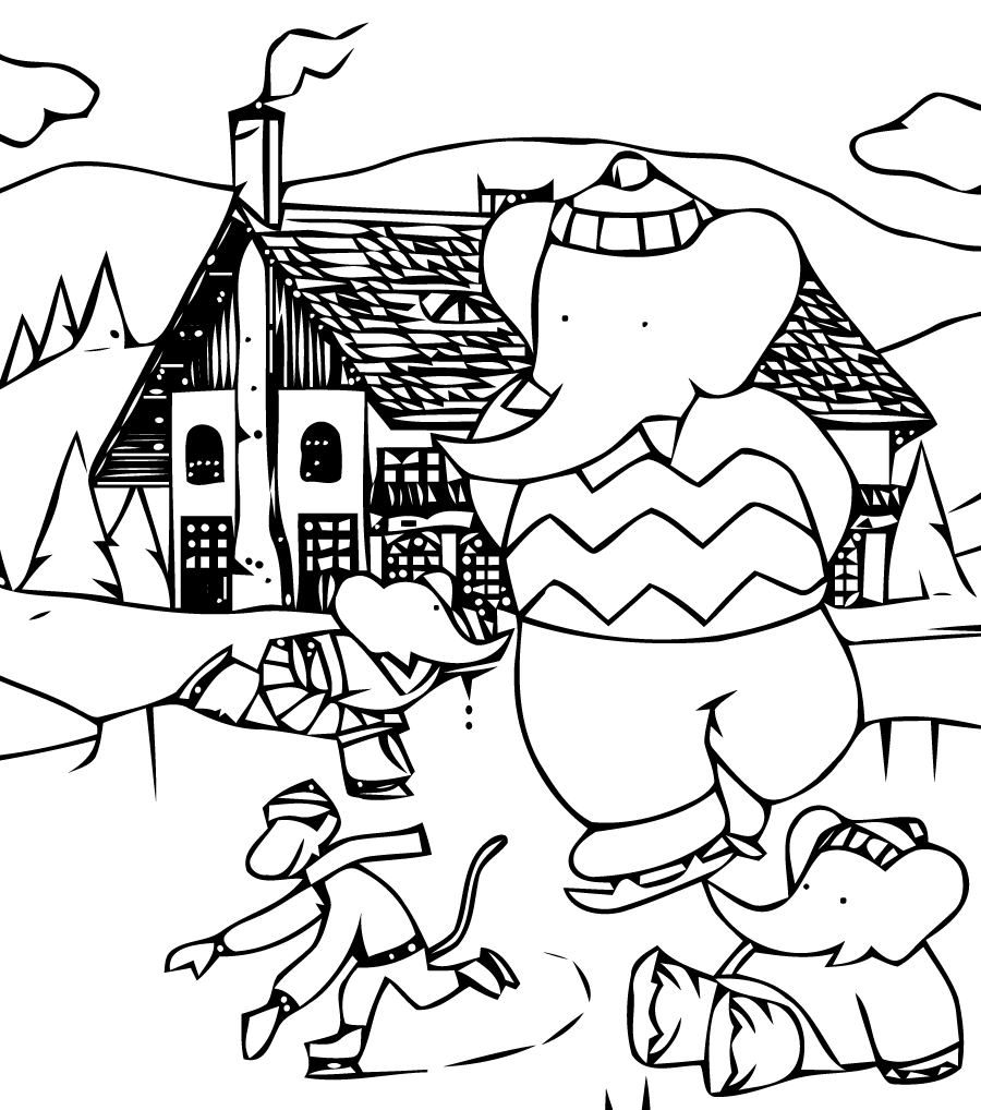 Coloring page: Babar (Cartoons) #28004 - Free Printable Coloring Pages