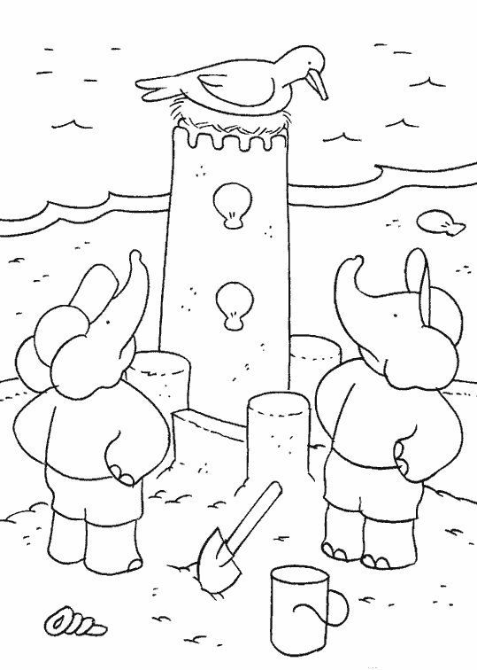 Coloring page: Babar (Cartoons) #28013 - Free Printable Coloring Pages