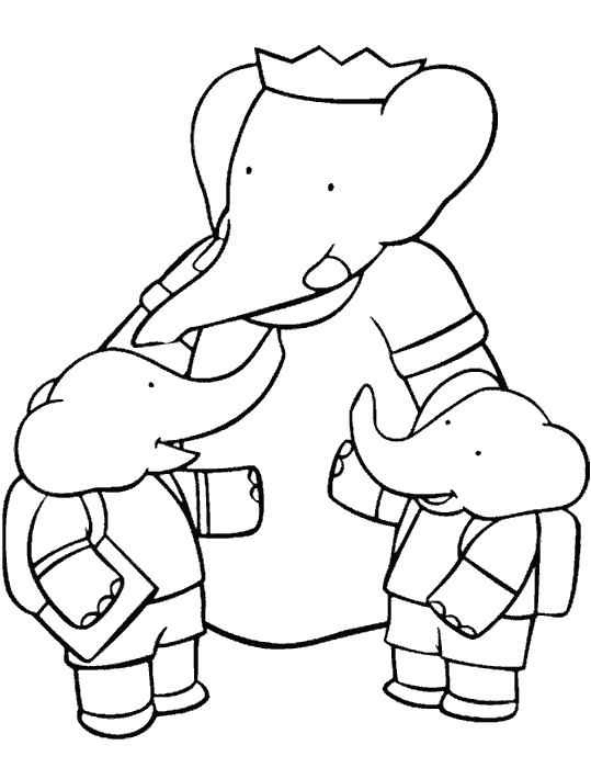 Coloring page: Babar (Cartoons) #28018 - Free Printable Coloring Pages