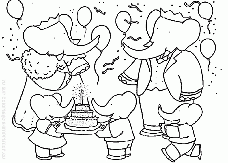 Coloring page: Babar (Cartoons) #28020 - Free Printable Coloring Pages