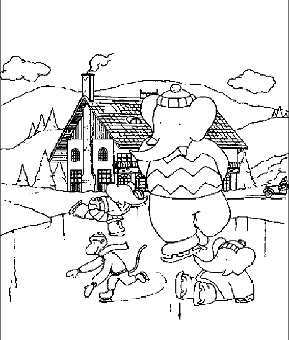 Coloring page: Babar (Cartoons) #28052 - Free Printable Coloring Pages