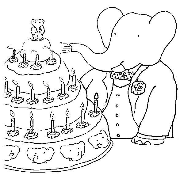 Coloring page: Babar (Cartoons) #28097 - Free Printable Coloring Pages