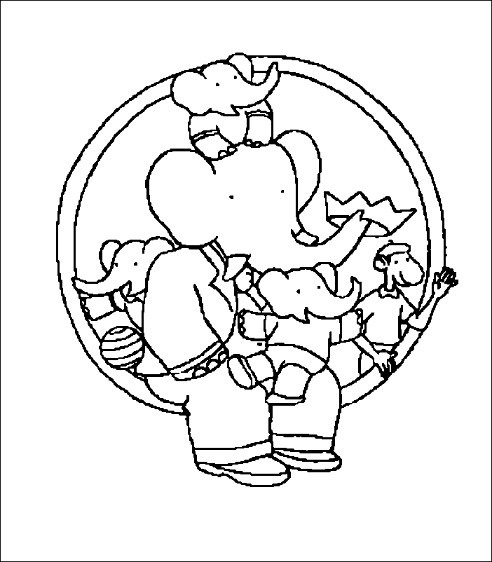 Coloring page: Babar (Cartoons) #28111 - Free Printable Coloring Pages
