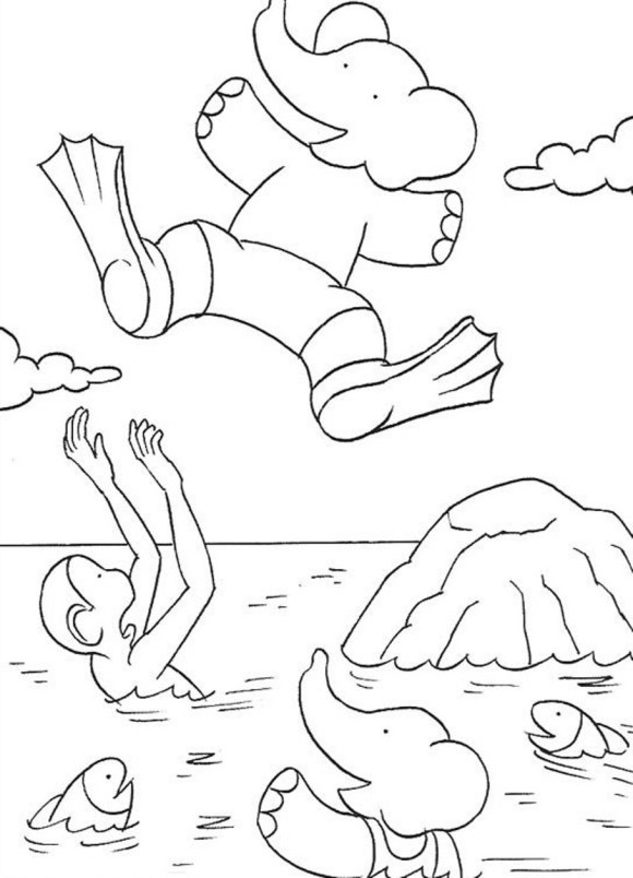 Coloring page: Babar (Cartoons) #28162 - Free Printable Coloring Pages