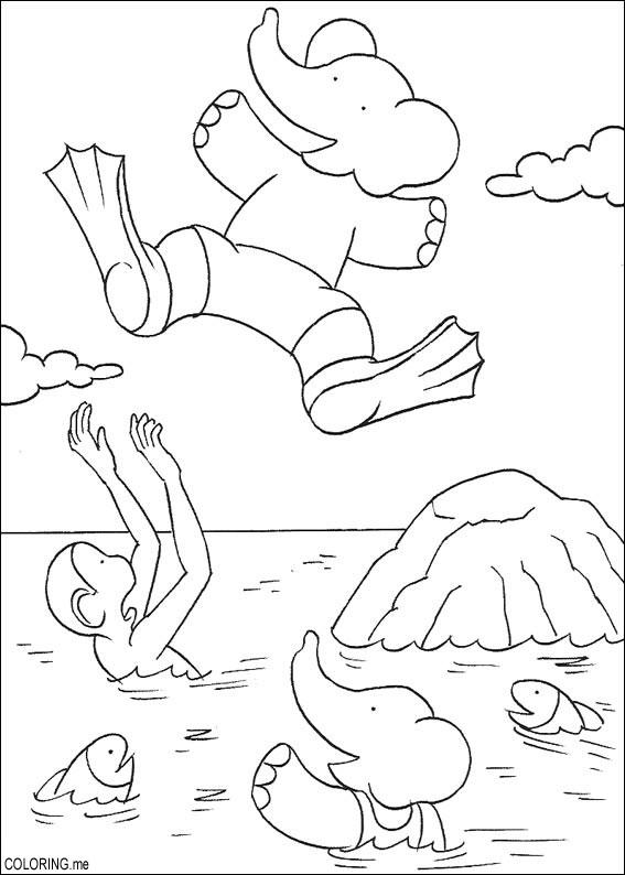 Coloring page: Babar (Cartoons) #28167 - Free Printable Coloring Pages