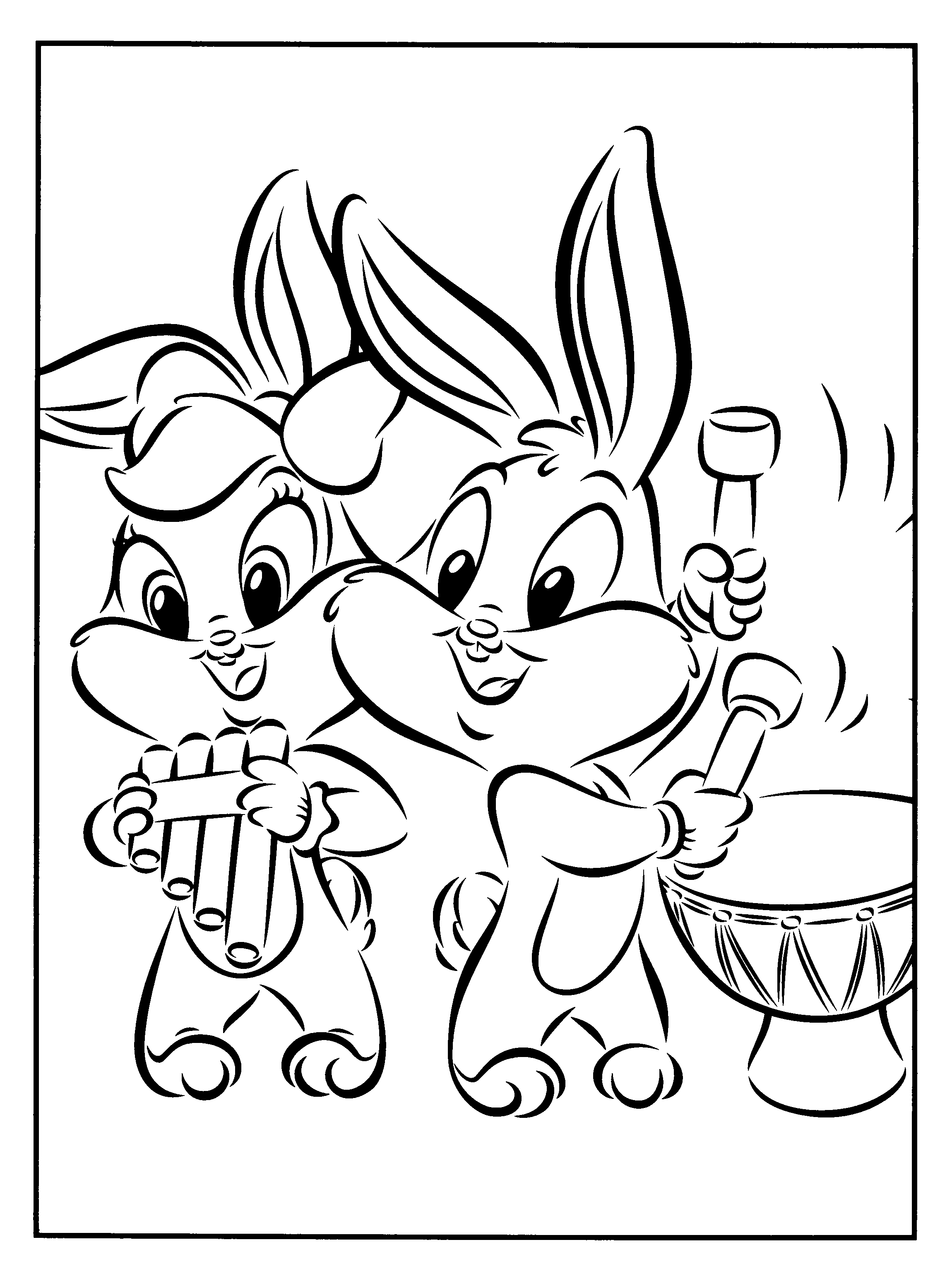 Drawing Baby Looney Tunes Cartoons Printable Coloring Pages