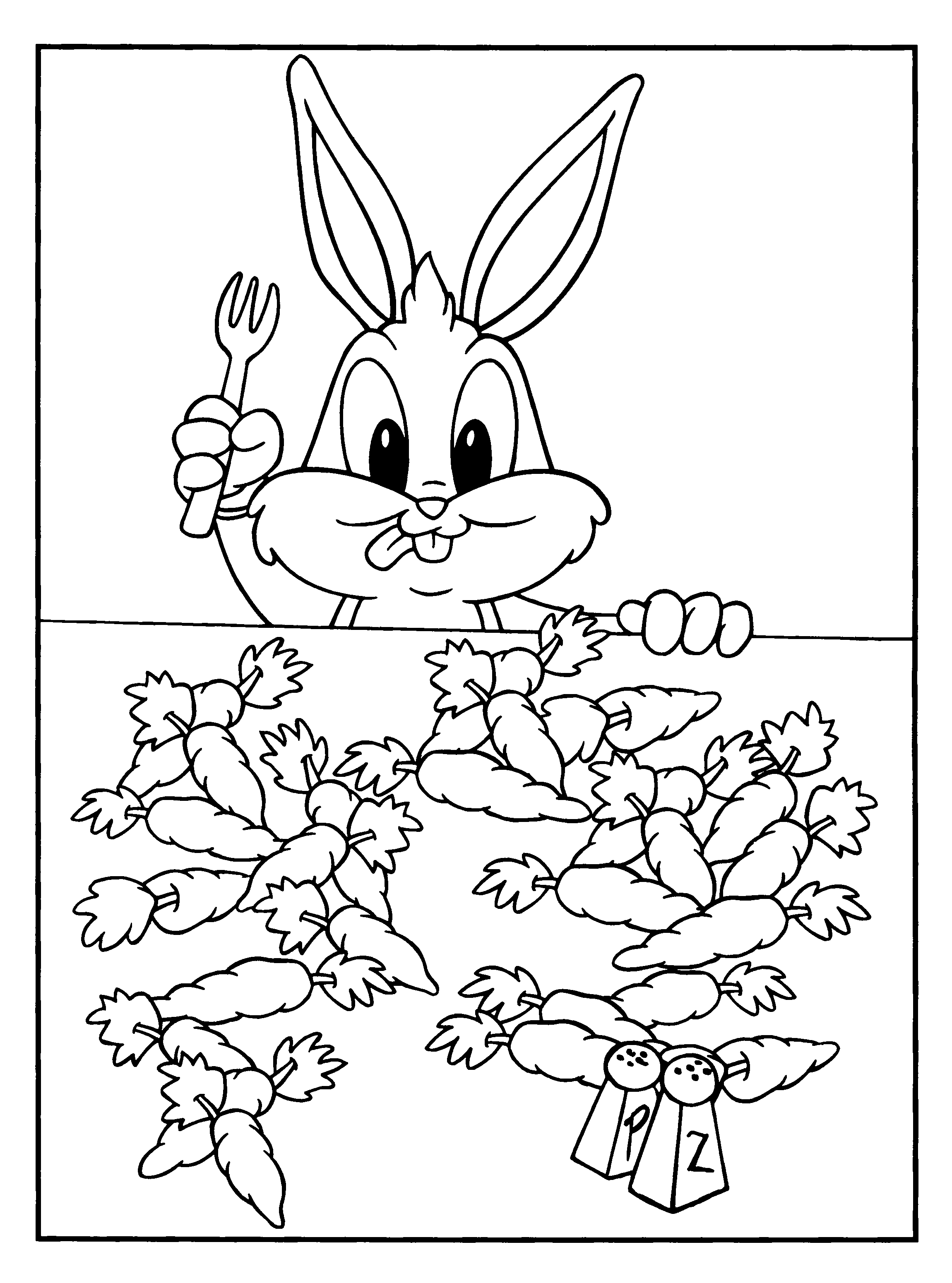 Coloring page: Baby Looney Tunes (Cartoons) #26636 - Free Printable Coloring Pages