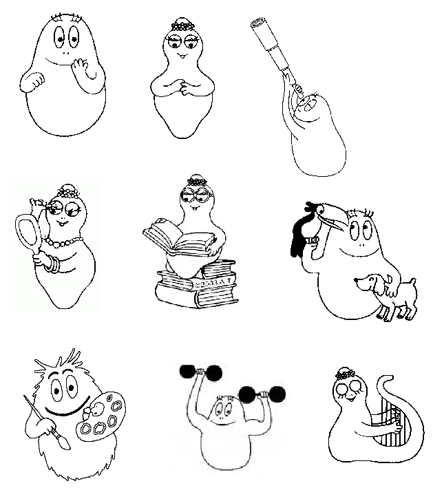 Coloring page: Barbapapa (Cartoons) #36428 - Free Printable Coloring Pages