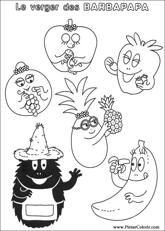 Coloring page: Barbapapa (Cartoons) #36521 - Free Printable Coloring Pages