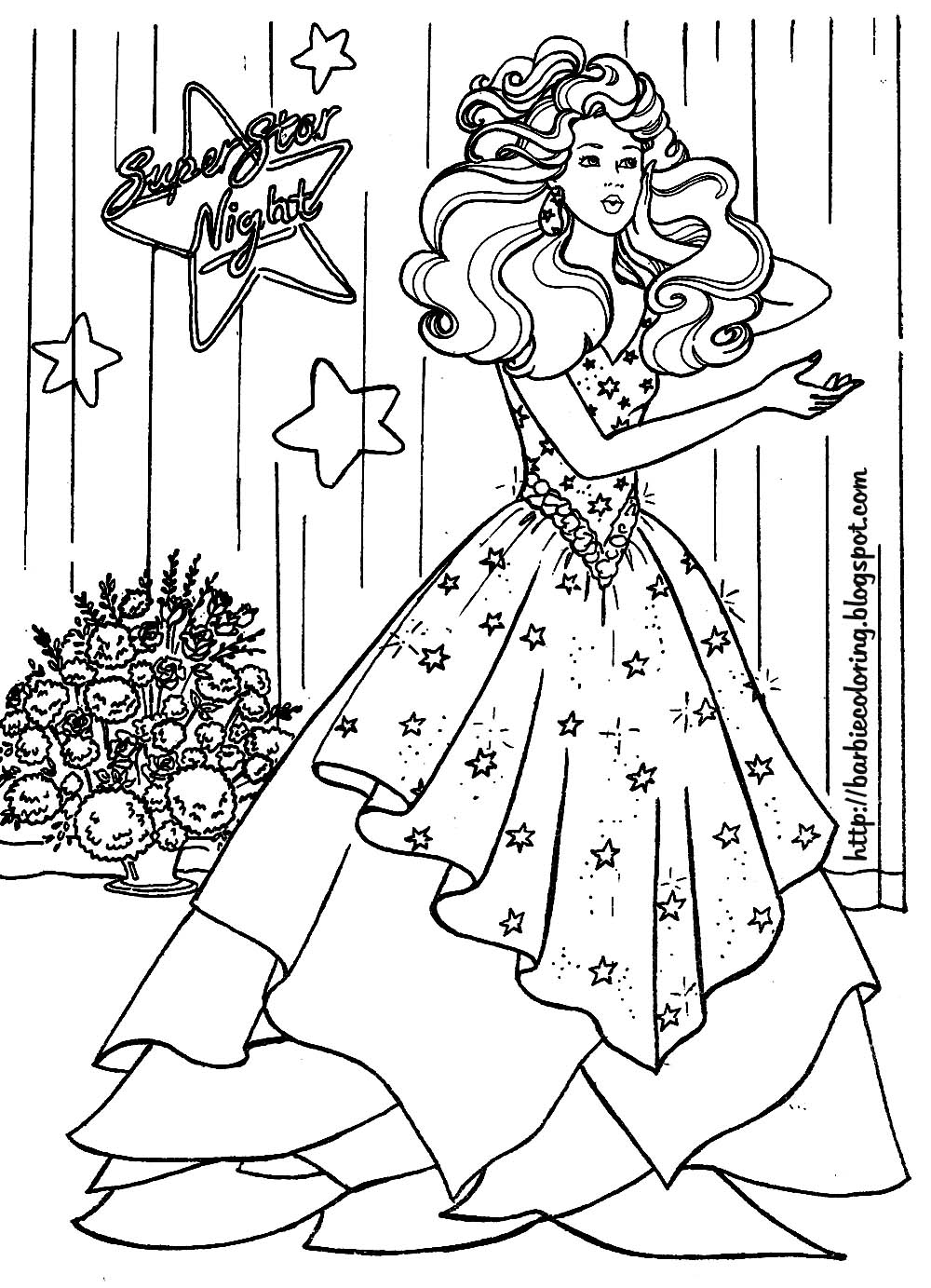 Coloring page: Barbie (Cartoons) #27478 - Free Printable Coloring Pages