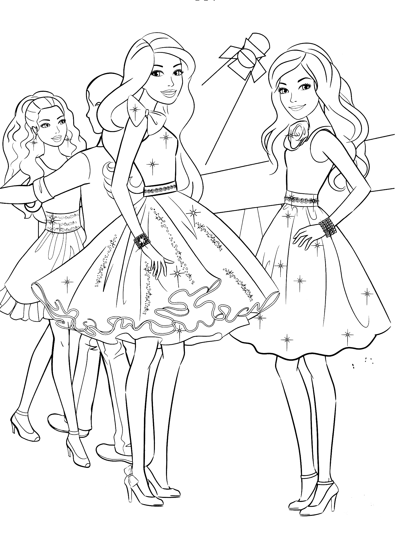 Drawing Barbie 20 Cartoons – Printable coloring pages