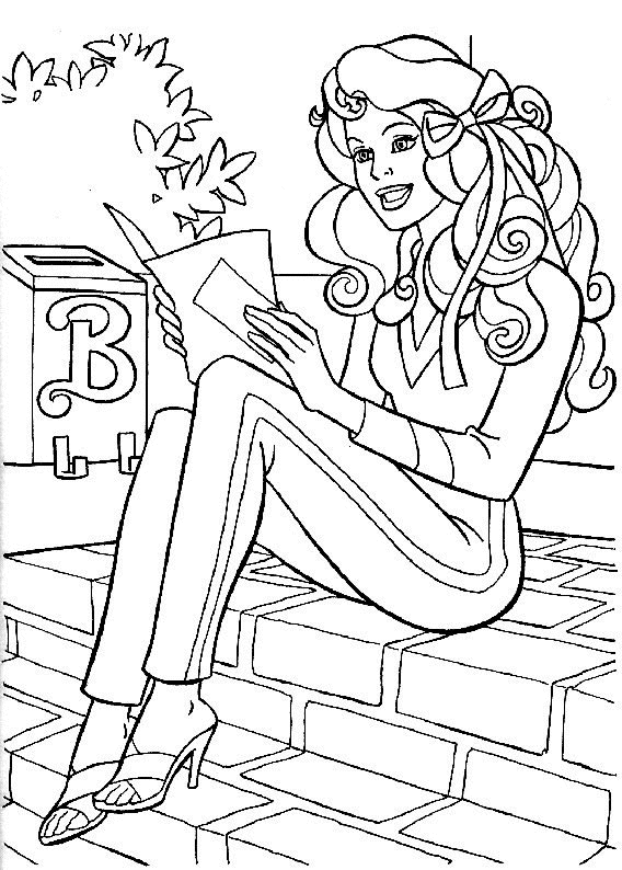 Coloring page: Barbie (Cartoons) #27565 - Free Printable Coloring Pages