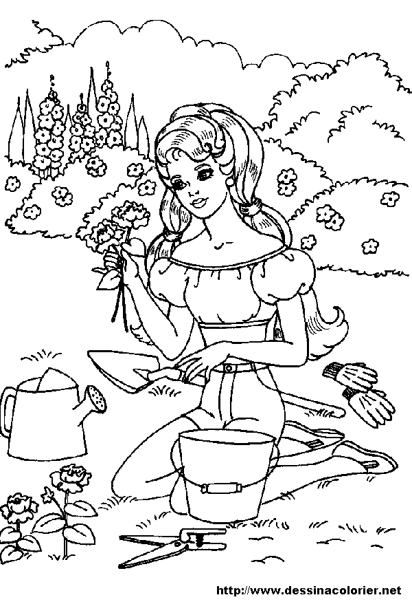 Coloring page: Barbie (Cartoons) #27566 - Free Printable Coloring Pages