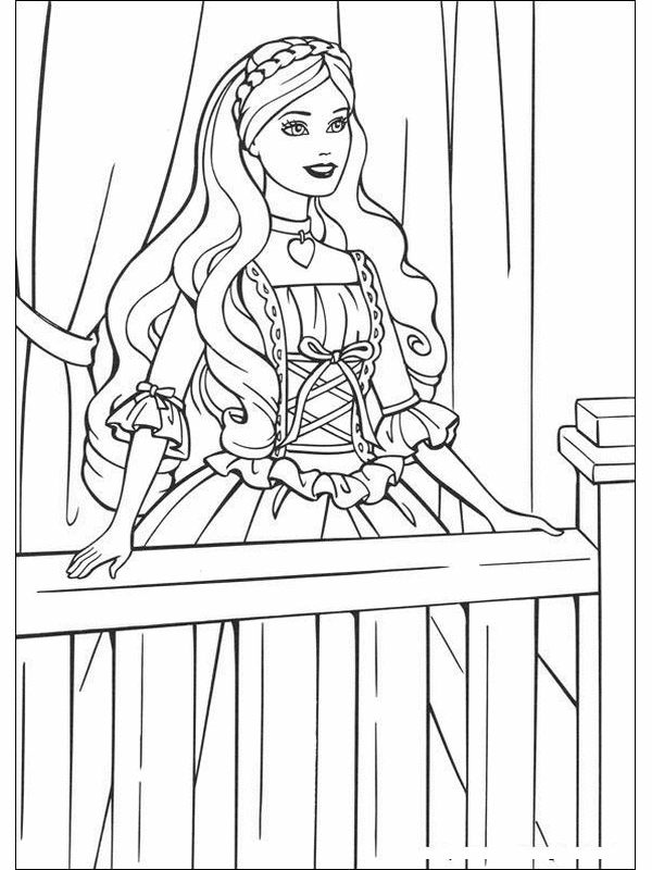 Coloring page: Barbie (Cartoons) #27582 - Free Printable Coloring Pages