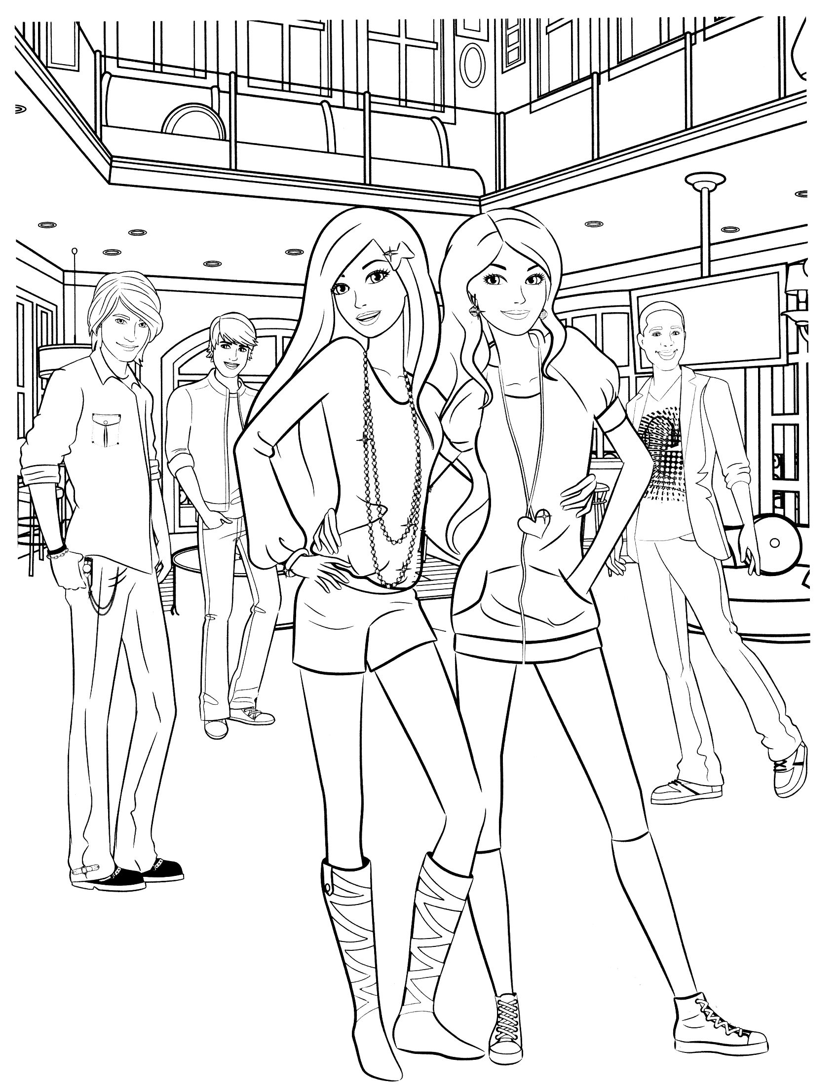 Coloring page: Barbie (Cartoons) #27585 - Free Printable Coloring Pages