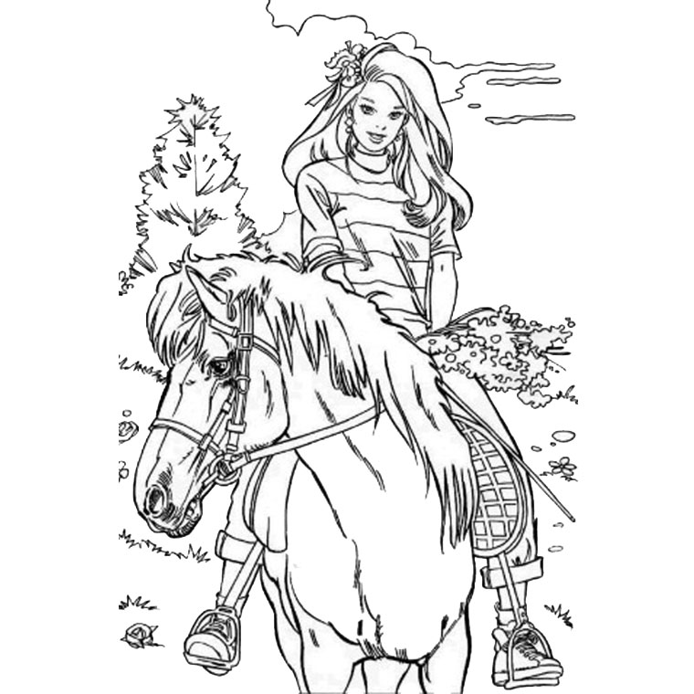 Coloring page: Barbie (Cartoons) #27587 - Free Printable Coloring Pages