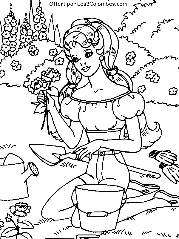 Coloring page: Barbie (Cartoons) #27674 - Free Printable Coloring Pages