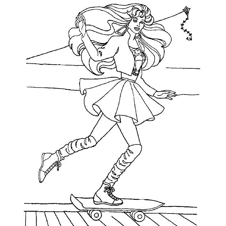Coloring page: Barbie (Cartoons) #27696 - Free Printable Coloring Pages