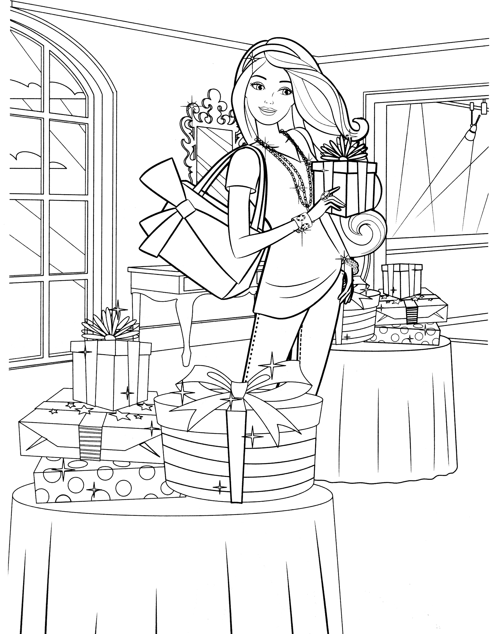 drawing barbie 27698 cartoons printable coloring pages