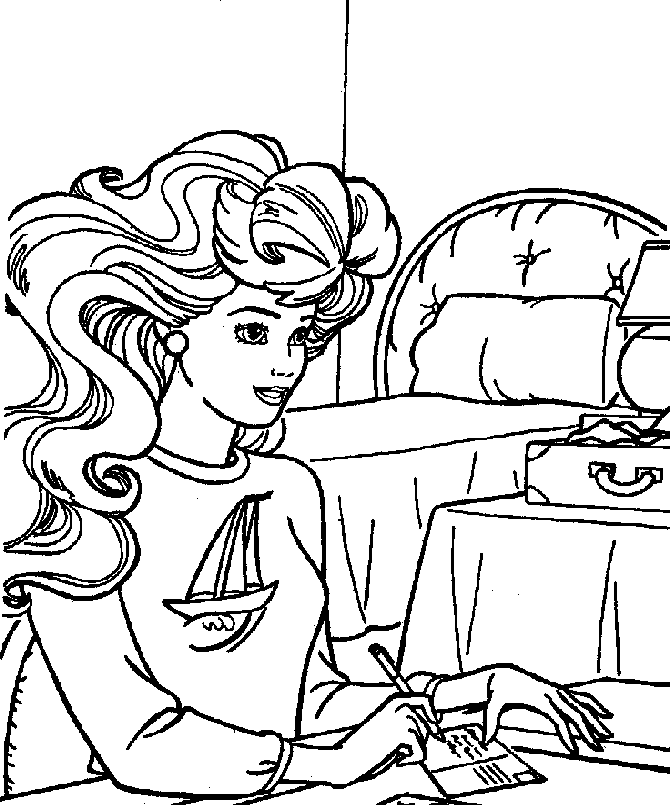 Coloring page: Barbie (Cartoons) #27717 - Free Printable Coloring Pages