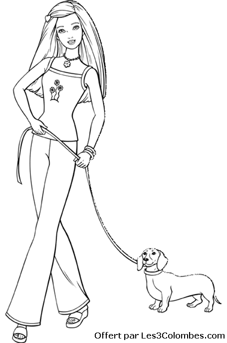 Coloring page: Barbie (Cartoons) #27743 - Free Printable Coloring Pages