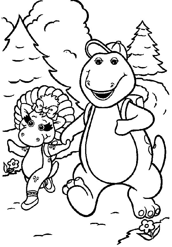 Coloring page: Barney and friends (Cartoons) #40914 - Free Printable Coloring Pages