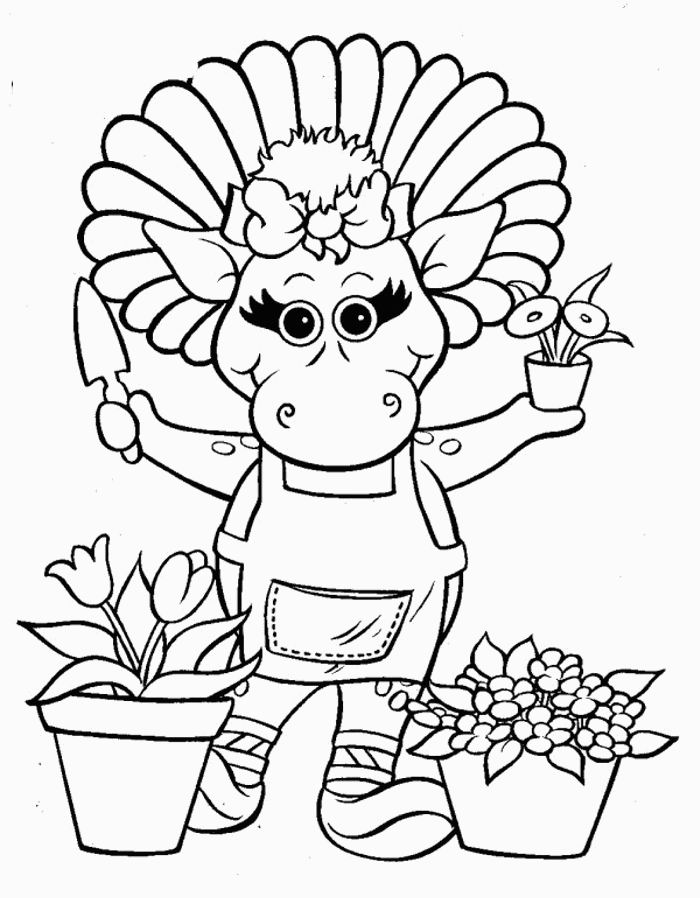 Coloring page: Barney and friends (Cartoons) #40918 - Free Printable Coloring Pages