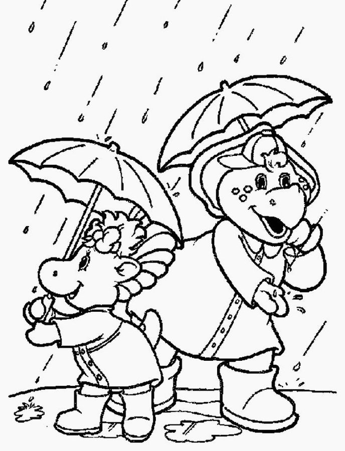 Coloring page: Barney and friends (Cartoons) #40919 - Free Printable Coloring Pages