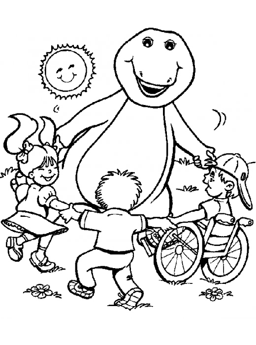 Coloring page: Barney and friends (Cartoons) #40922 - Free Printable Coloring Pages