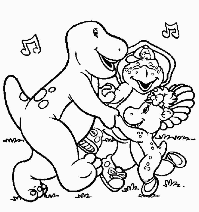 Coloring page: Barney and friends (Cartoons) #40930 - Free Printable Coloring Pages