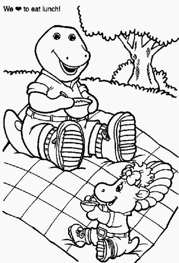 Coloring page: Barney and friends (Cartoons) #40932 - Free Printable Coloring Pages